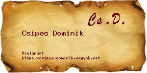Csipes Dominik névjegykártya